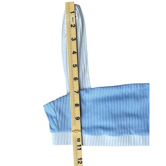 Onia Airy Blue & White Ribbed Bikini Set – Size Small - Picture 9 of 12